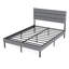 Structure de lit plateforme tapissier - avec tête de lit, aucun sommier requis, rangement sous le lit 14 po-458692382-458692371