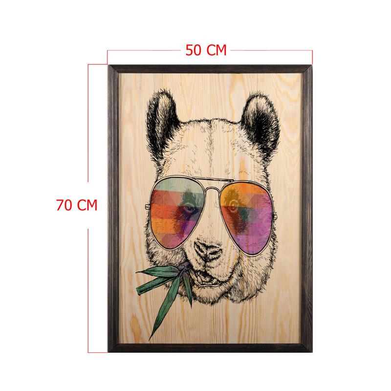 Perry Single Picture Frame Print on Wood, 70cm H x 50cm W x 2cm D