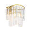 Applique murale 1 lumière en cristal doré pour salle de bain