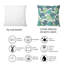 Coussin décoratif à motif de vagues abstraites vertes et bleues-742202810