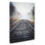 Train Tracks In The Mist - Wrapped Canvas-56663701