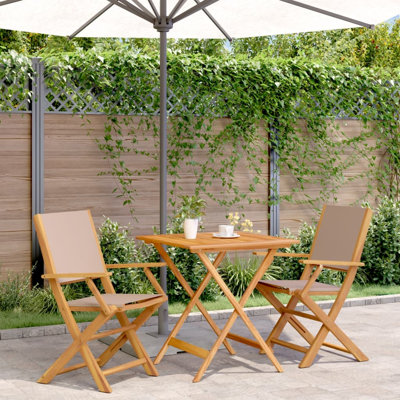 Kryan 2 - Person Square Solid Wood Patio Dining Set