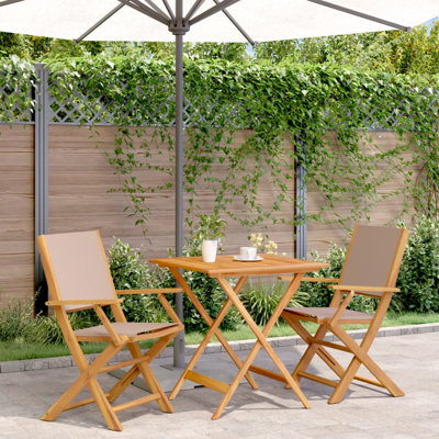 Kryan 2 - Person Wood Patio Dining Set with Square Table
