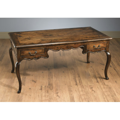 Bureau en bois massif à 2 tiroirs Birdsall