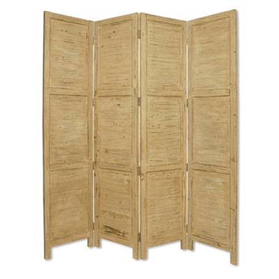 76'' W x 84'' H 4 - Panel Solid Wood Folding Room Divider