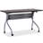 Rectangle Flip Top Training Table with Casters and Modesty Panel and Cable Management-1467090913