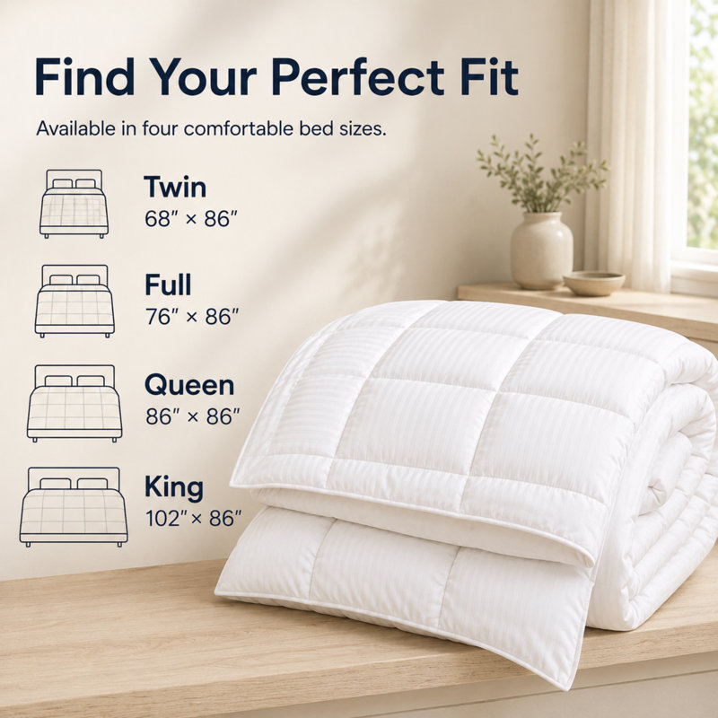 Édredon toutes saisons en duvet synthétique à densité de tissage 300 fils Continental Bedding, Grand