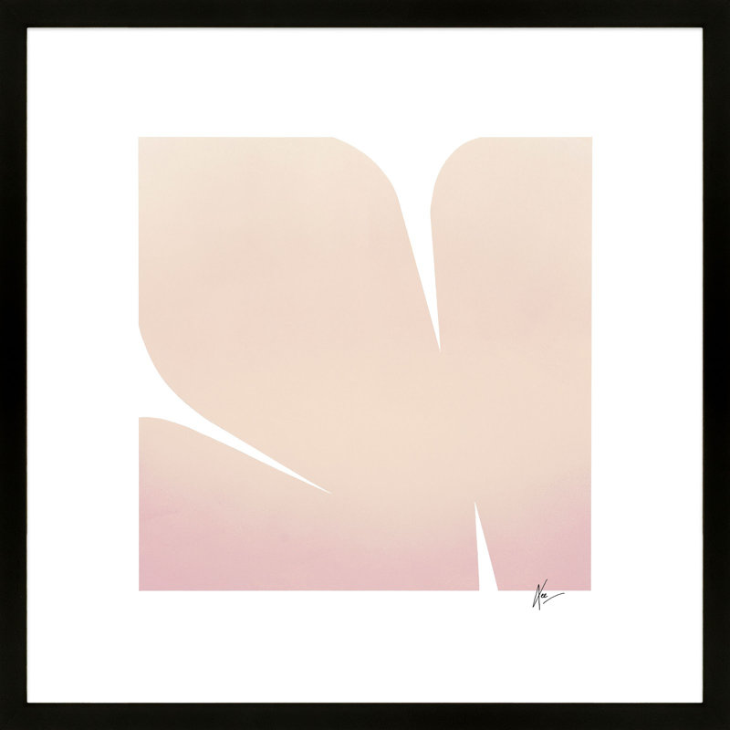 «Clouds Blue Clouds» par Lee Lessem - Art mural encadré, Noir, Rose / blanc, H 44 po x l 44 po x P 1,25 po