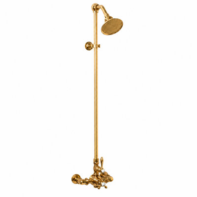 Exposed Thermostatic Shower System 48" Wall Mounted with 1.75 GPM Lever/Cross Handles