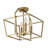 4-light Golden Flush Mount