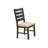 Ane 7Pc Dining Table Set, Cream Upholstered Chairs, Rough Sawn Brown
