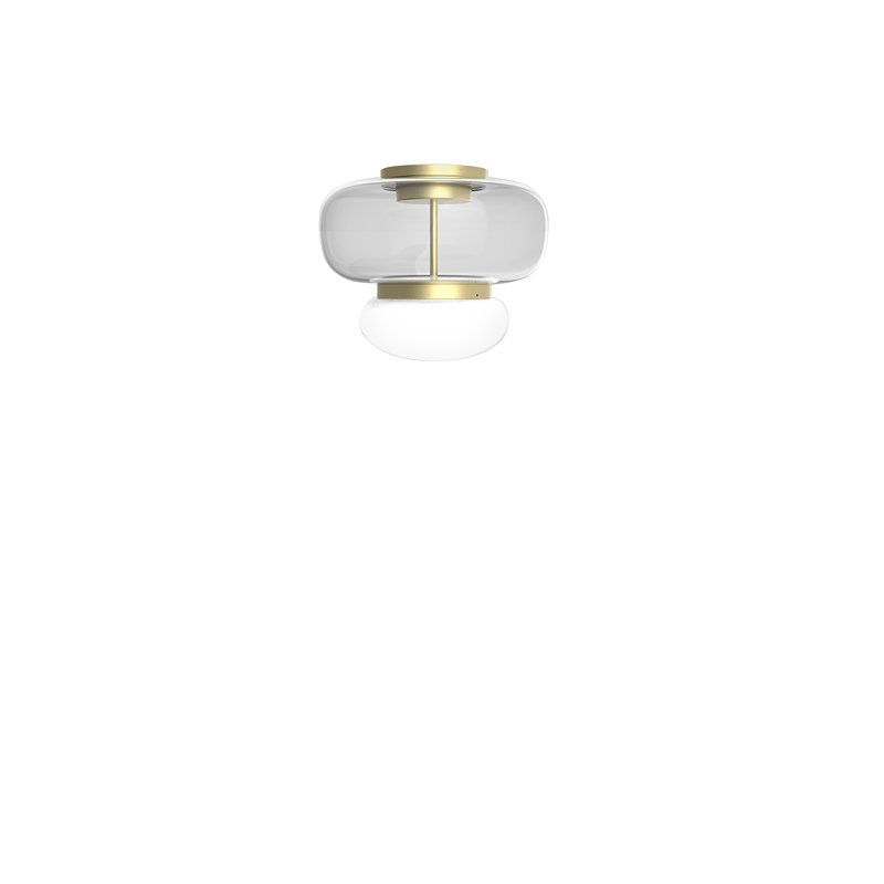 Faro Ceiling Lamp P Dark Amber White Matt Black 2 L2202 Ul, 3000K, Painted Brass, Crystal White