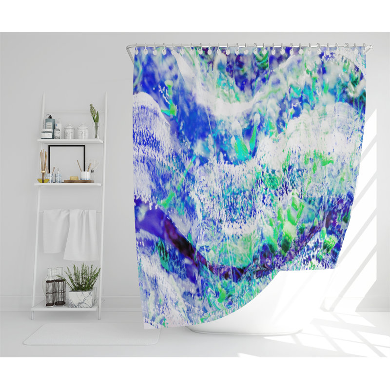 Blue Wilderness Designer Shower Curtain