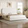 Manfred Boucle Upholstered Cloud Bed Frame with Rounded Corners Headboard, Soft Platform Bed Frame with Thickened Footboard