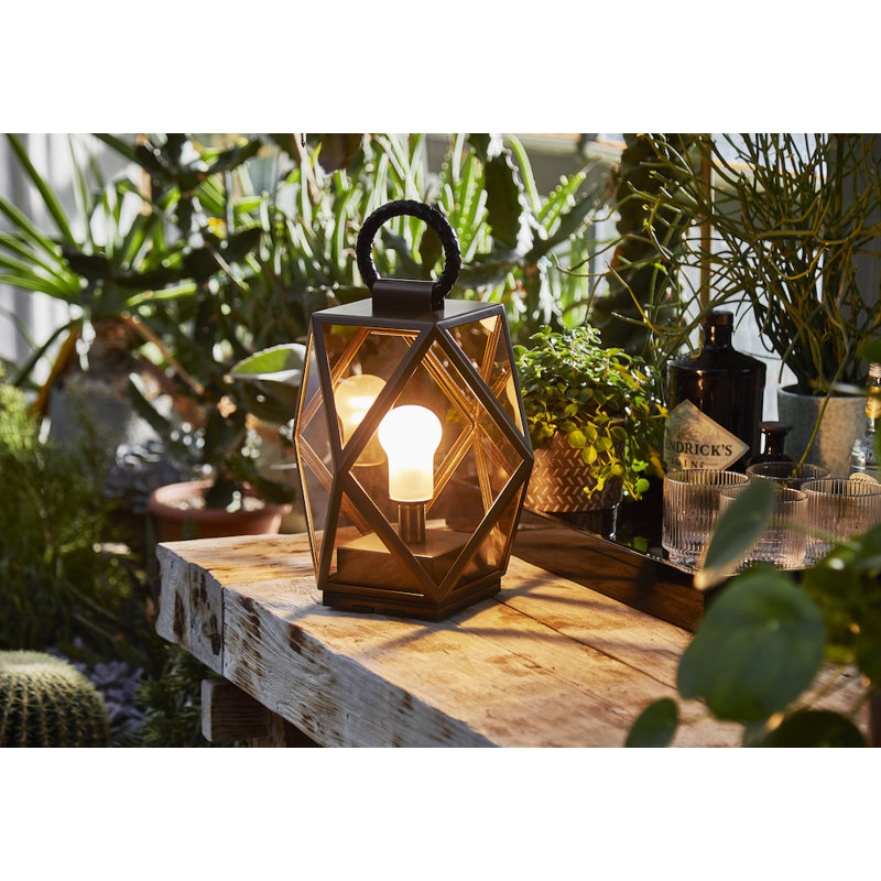 Muse Lantern Table Lamp, 15.7"H x 15.7"W x 15.7" D