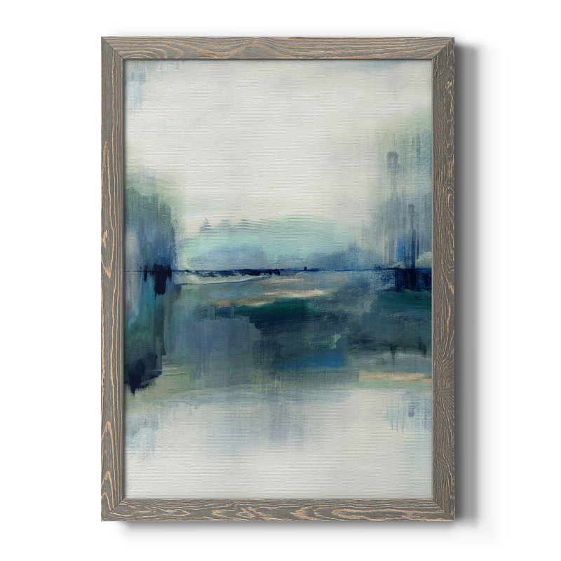 Indigo Meadow - peinture sur toile encadrée, Toile avec cadre gris, H 37,5 po x l 27,5 po x P 1,5 po