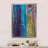 Coups de pinceau bleu clair et blanc III - art moderne et contemporain sur toile