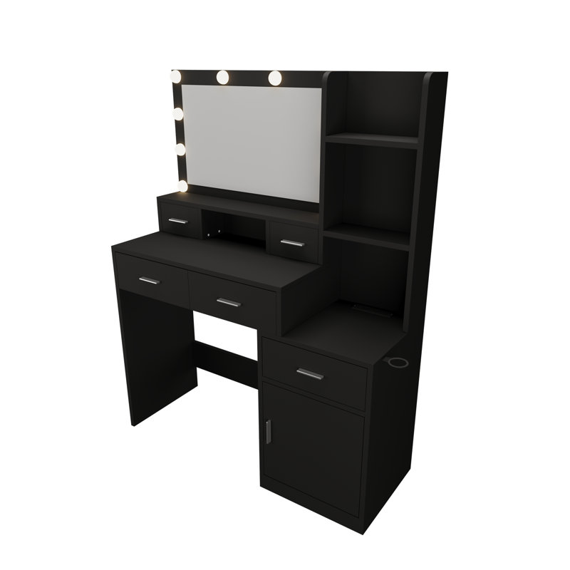 Nouvelle coiffeuse à miroir avec tiroirs et armoire de rangement