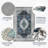 Ylfa Machine Woven Polyester Oriental Machine Washable Blue 5' X 8’ Area Rug