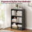Wooden Bookshelf, Cube Storage Shelf, Floor Organizer for Bedroom, Living Room-913667879-913667876