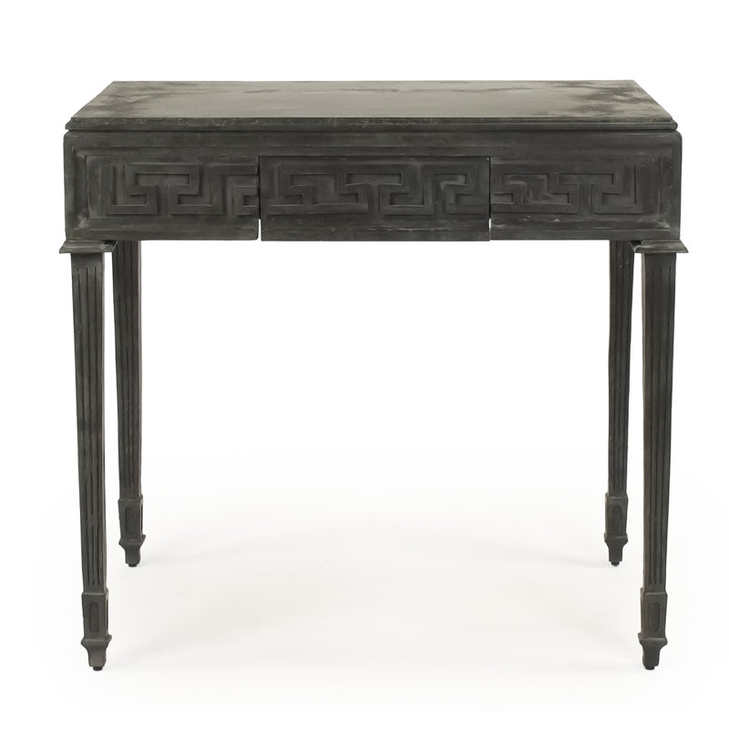Dash Charcoal Metal Rectangular End Table with Storage