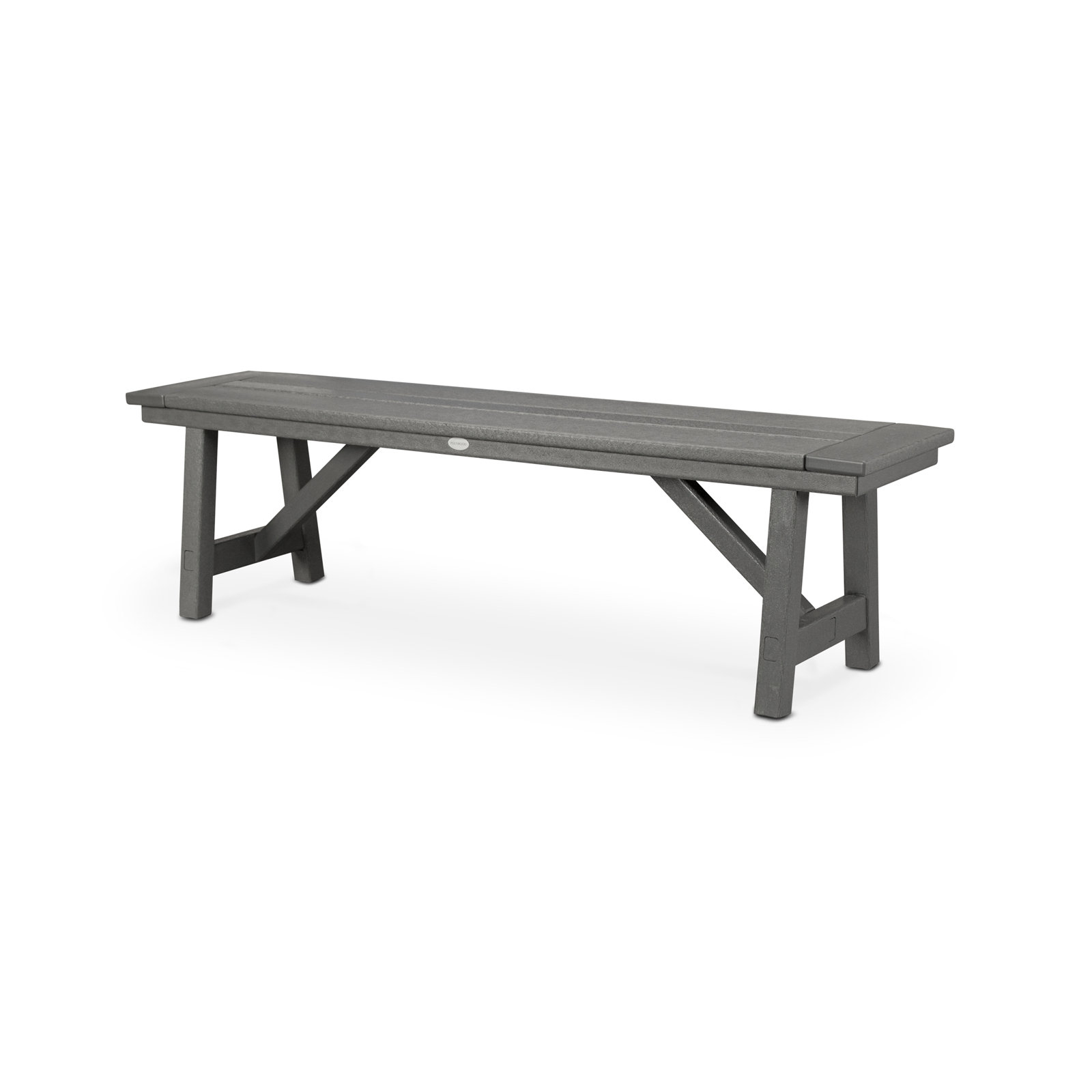POLYWOOD® 61" Picnic Bench, Slate Gray