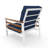 Townsend Metal Outdoor Lounge Club Chair With Sunbrella Cushion-116488607