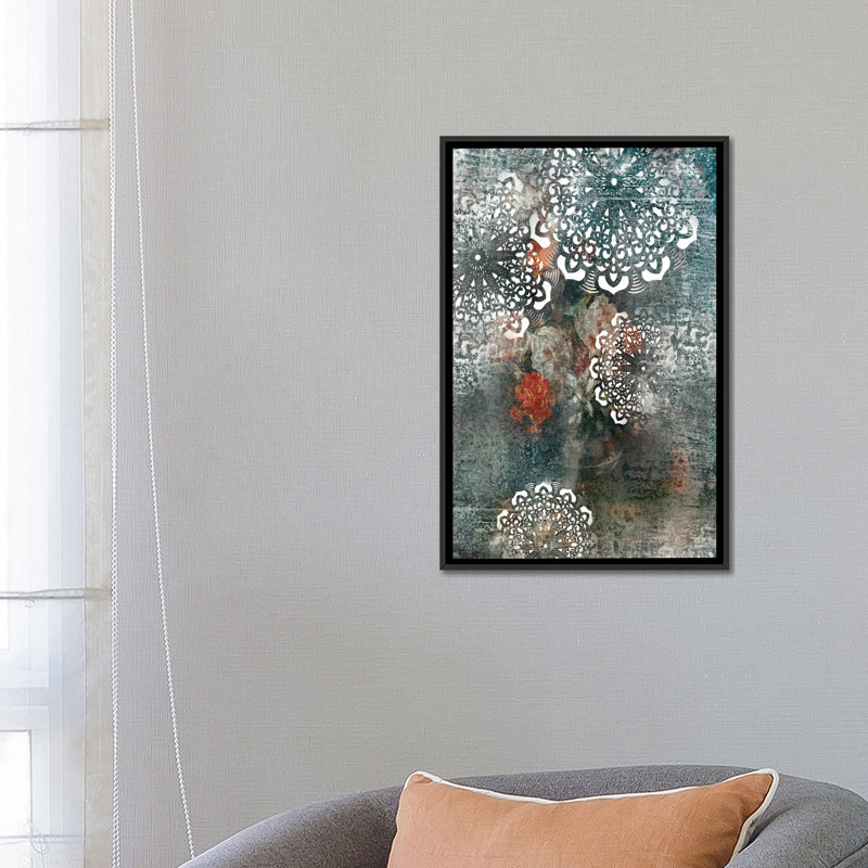 «Doily II» par PI Studio - reproduction sur toile tendue, H 26 po x l 18 po x P 1,5 po, Toile avec cadre noir