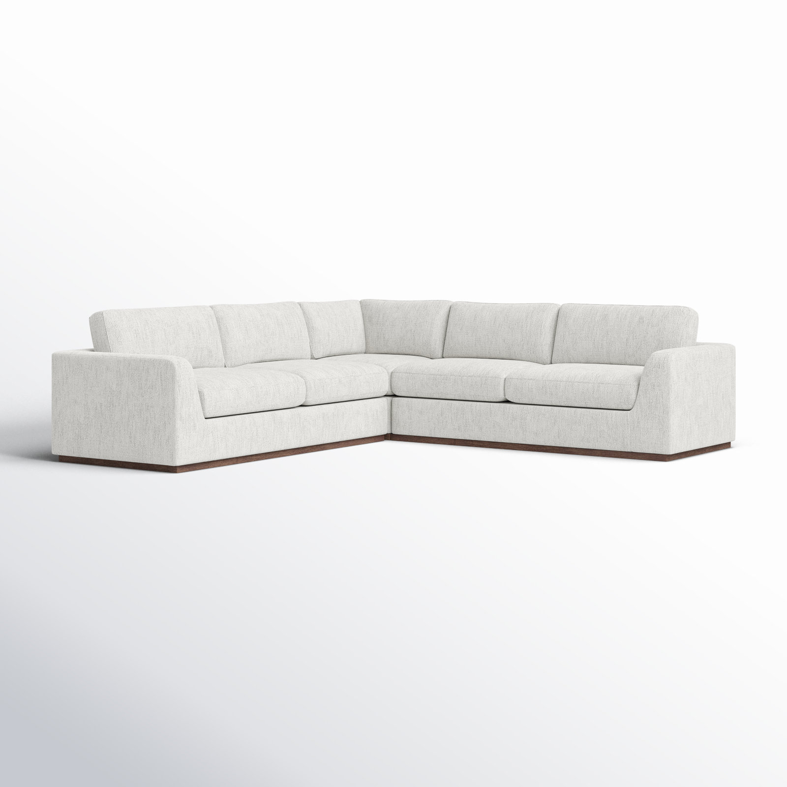 Berger Upholstered L-Sectional, Merino Cotton-Aged Sienna