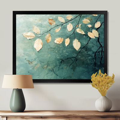 Riverbank Leaves Simplicity Scenery I - Leaves, art mural