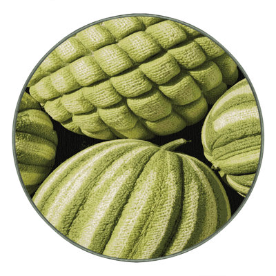 Washable Canary Melon Fruits Area Rug