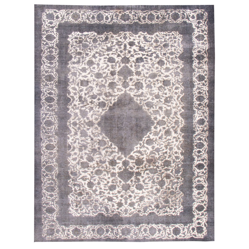 Tapis gris foncé crème 9 pi 7 po x 12 pi 8 po Color Transition