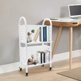 Ciane 17'' W 4-compartment Book Storage with Wheels