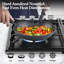 Ensemble de casseroles et poêles antiadhésives anodisées Cook N Home Professional, allant au lave-vaisselle avec poignées Stay-Cool, 12 pièces, noir
