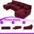 U-Shaped Cloud Sectional Sofa with Double Chaise, Chenille Fabric 8-Pillow Sofa-1673556818
