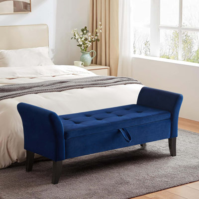 Karalin Velvet Upholstered Storage Bench