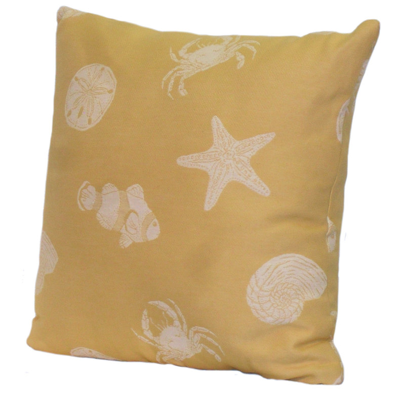 Embroidered Cotton Reversible Throw Pillow, 18" x 18", Tropic