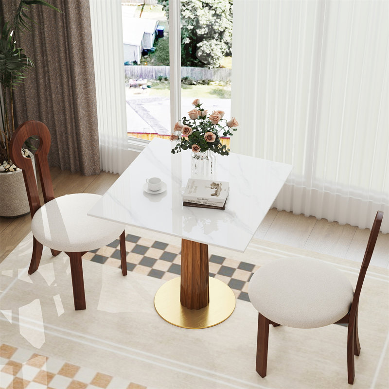 Modern Square Dining Table (Table Only), White