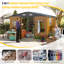 Remise de rangement extérieure 10 pi x 12 pi avec petite maison-123098303