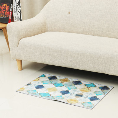 Orourke Geometric Non-Skid Kitchen Mat