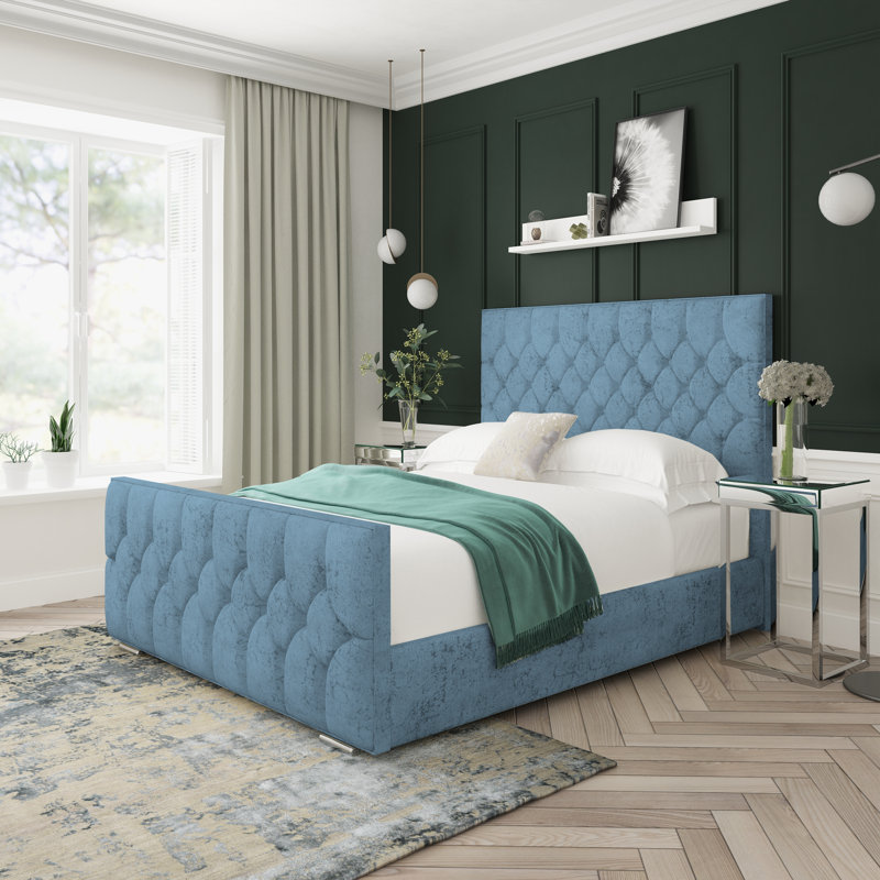 Upholstered Bed, Double (4'6), Ocean