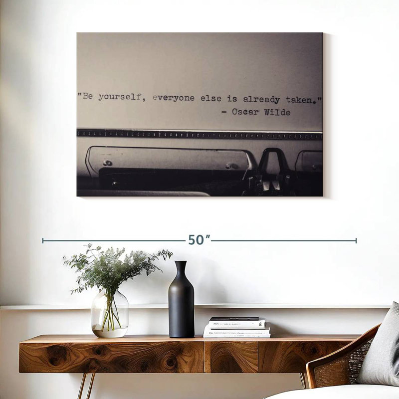 Citation célèbre de Tergel Oscar Wilde, H 26 po x l 39 po