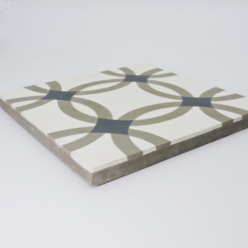 Safi 8" x 8" Cement/Marble Patterned Wall & Floor Tile