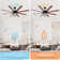 Modern 66 Inch Ceiling Fan With 6 Speed Wind 8 Blades Remote Control Reversible DC Motor With Light