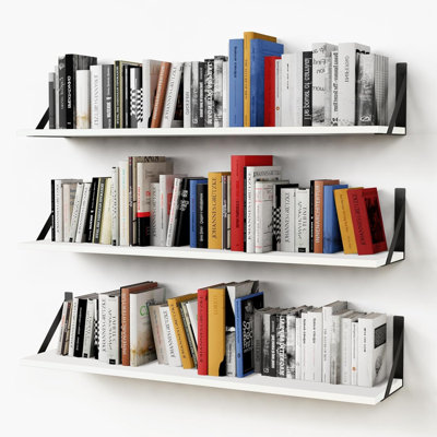 Ensemble de 3 tablettes flottantes, étagères murales robustes pour le rangement et l'organisation, design moderne rustique pour le salon, la chambre à coucher, la bibliothèque et le placard