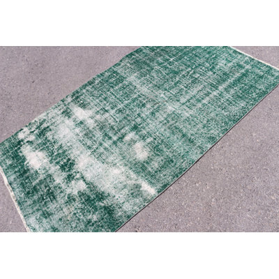 Tapis rétro turc Oushak beige pour l'intérieur et l'extérieur, idéal pour la chambre à coucher et les espaces de vie