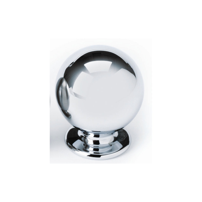 Bouton rond, Nickel poli, H 0,75 po x l 0,625 po x P 0,4375 po