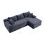 Canapé modulaire en L 106,3 po avec méridienne modulaire en L avec méridienne, canapé rembourré minimaliste moderne, canapé d'angle à assise profonde pour le salon et la chambre à coucher, aucun assemblage requis-679147475