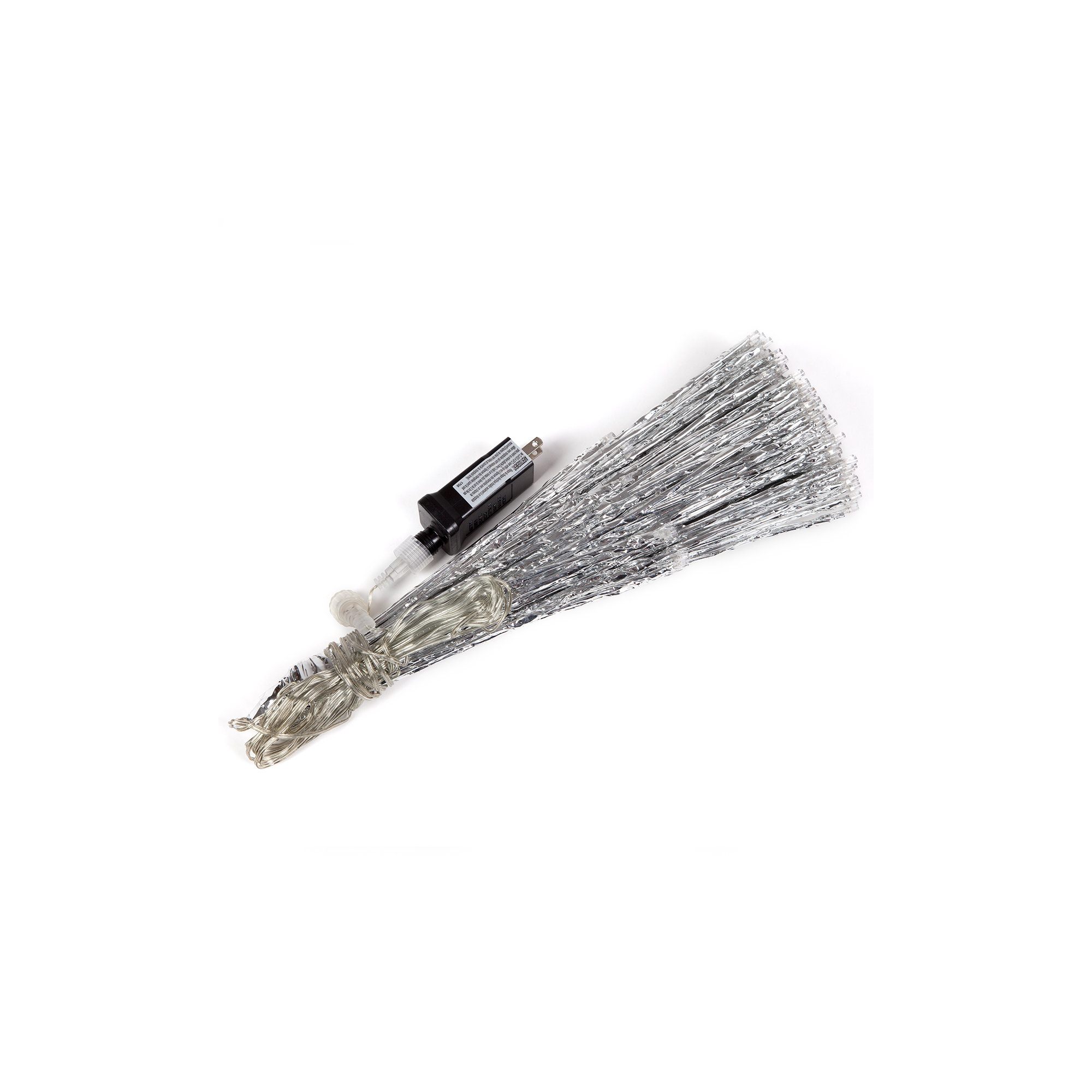 LED Twinkle Light Indoor/Outdoor Starburst Lighted Branch, 24", Silver/Warm White