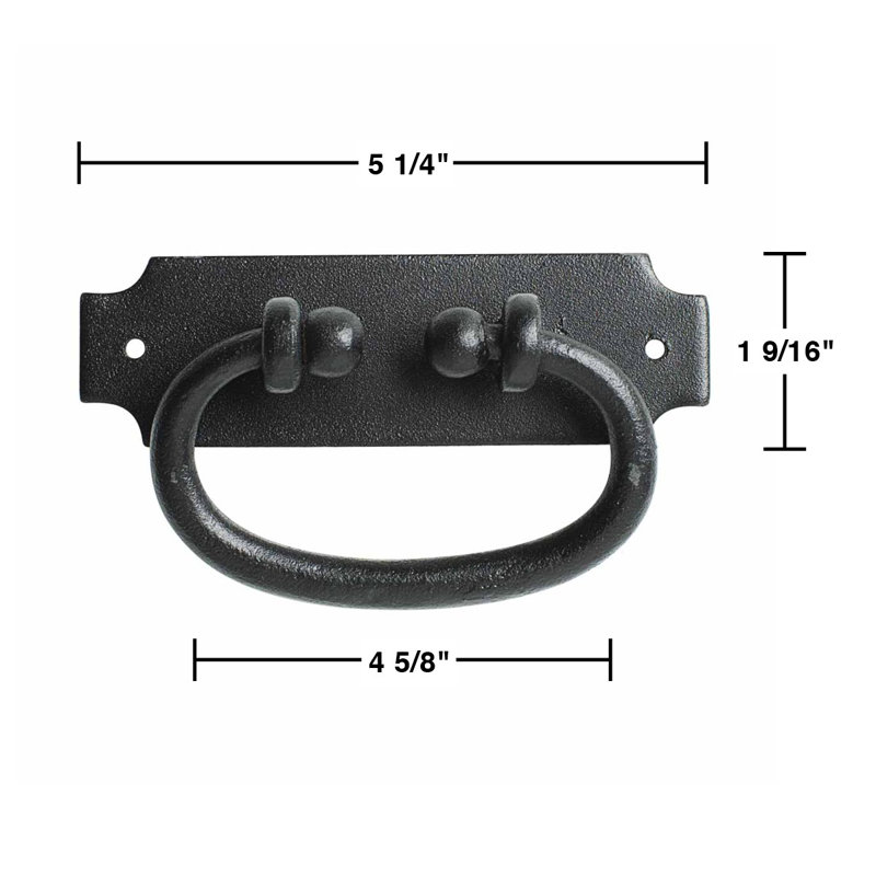 Drawer Hepple Wrought Iron 4 1/2" Center to Center Drop Handle Multipack